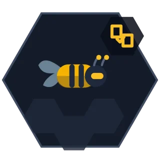 Invoice Matching Agent avatar: a hex-framed bee aligning an invoice, an order and a receipt