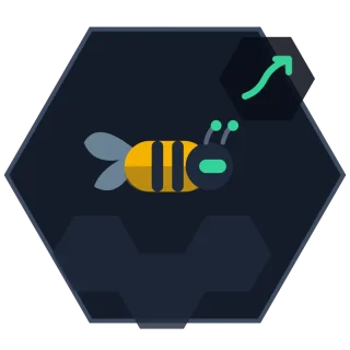 Pipeline Forecast Agent avatar: a hex-framed bee weighing a deal card against its activity trail