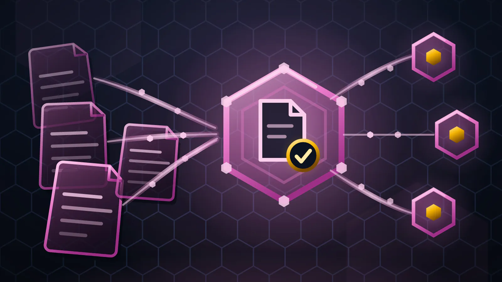 Cover art for an AI content pipeline case study: drafts moving toward one approval cell