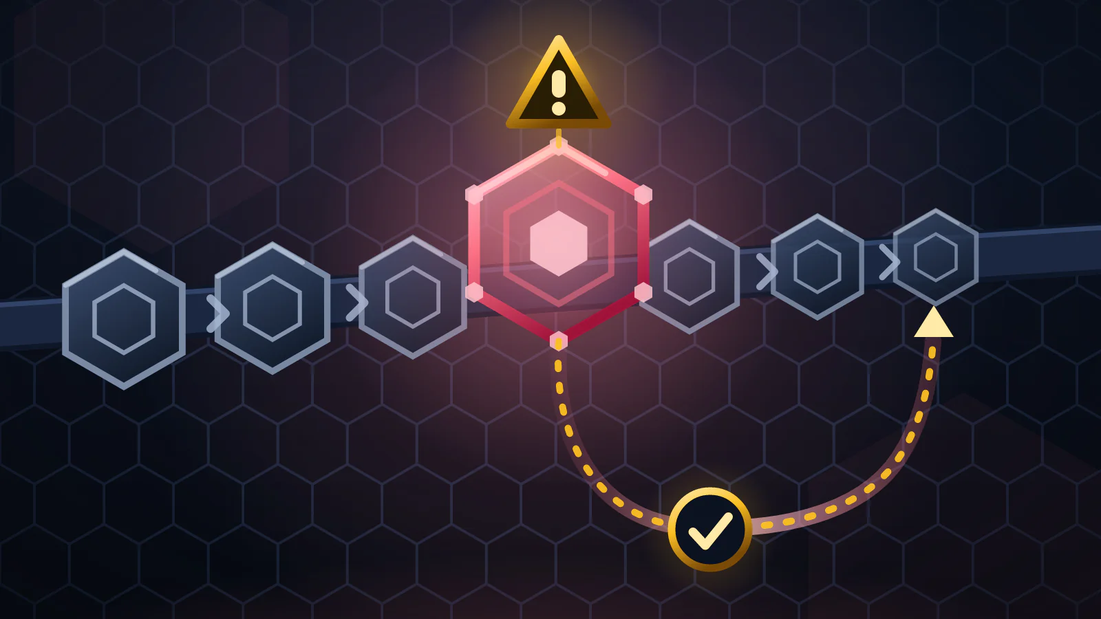 Cover art for a logistics AI automation case study: one flagged cell in a moving comb